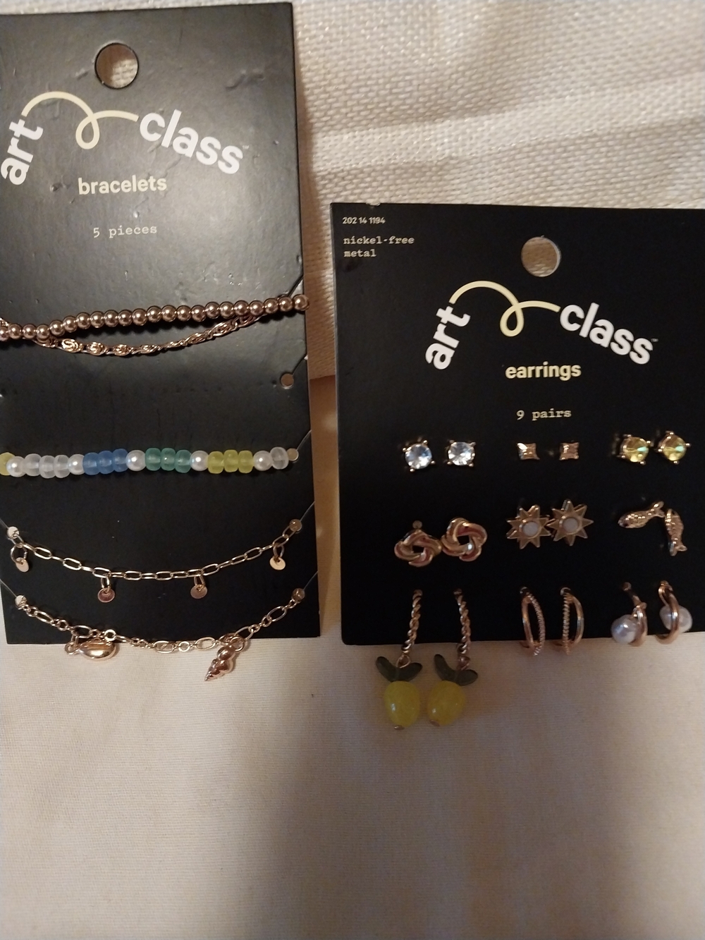art class Multi-Piece Earrings & Bracelets Set Gold Multicolor NWT